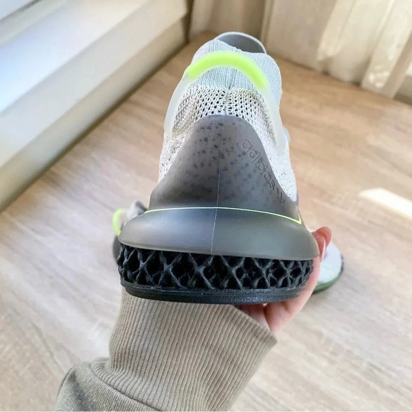 NWT Adidas Originals 4D Fusio Sneakers Shoes Running Grey Solar Yellow Women 9 - Picture 10 of 17